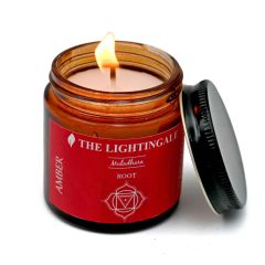 Root Chakra ( Amber )  Scented Soy Jar Candle