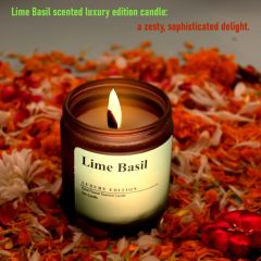 Luxury Scented Soy Lime Basil Jar Candle