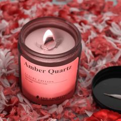 Luxury Scented Soy Amber Quartz Jar Candle